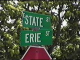 State St. and Erie St. intersection in Huntington, near the Little Wabash River